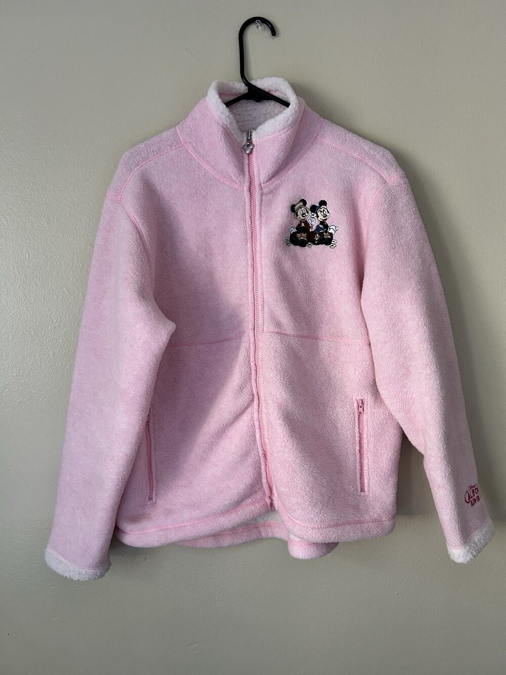 Vintage Y2K Disneyland Resort California Adventure Pink Sherpa Fleece Jacket M